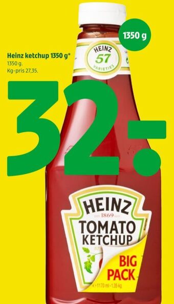 Coop 365 Heinz ketchup tilbud