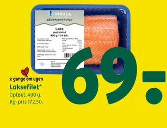 Coop 365 Insula laksefilet tilbud