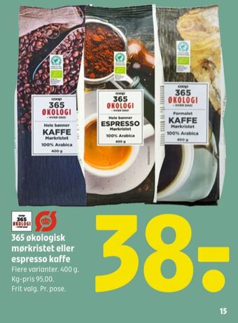 Coop 365 Mørkristet kaffe formalet tilbud