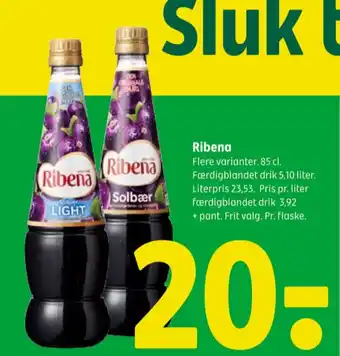 Coop 365 Ribena konc. frugtsaft tilbud
