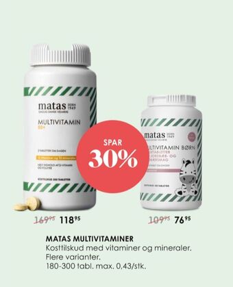 Matas Matas kosttilskud tilbud