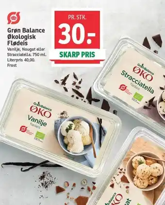 SPAR Grøn Balance Økologisk Flødeis tilbud