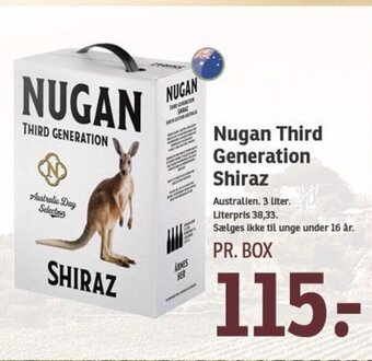SPAR Nugan Third Generation Shiraz tilbud