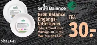 Grøn Balance Engangs-tallerkener