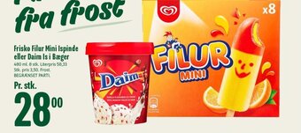 Min Købmand Frisko Filur Mini Ispinde eller Daim Is i Bæger tilbud