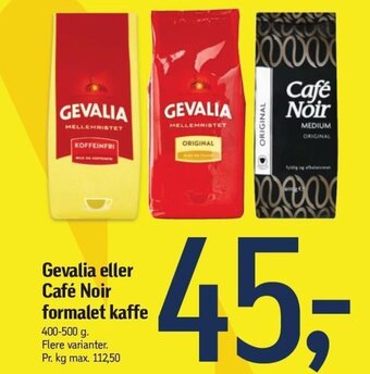 Føtex Gevalia eller Café Noir formalet kaffe tilbud