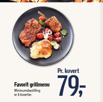 Føtex Favorit grillmenu tilbud