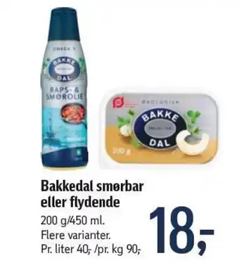Føtex Bakkedal smørbar eller flydende tilbud