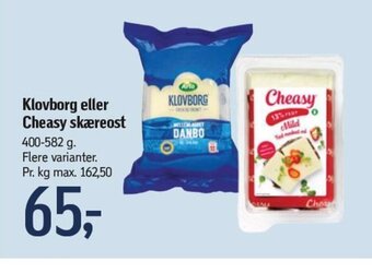 Føtex Klovborg eller Cheasy skæreost tilbud