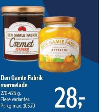 Føtex Den Gamle Fabrik marmelade tilbud