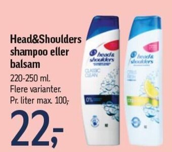 Føtex Head&Shoulders shampoo eller balsam tilbud