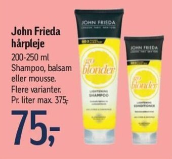 Føtex John Frieda hårpleje tilbud