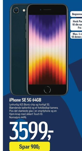 Føtex iPhone SE 5G 64GB tilbud