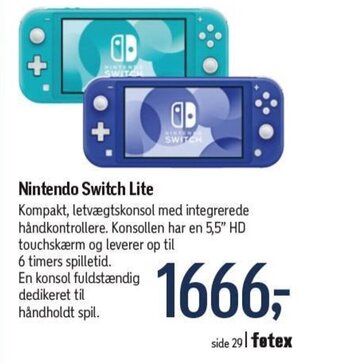 Føtex Nintendo Switch Lite tilbud
