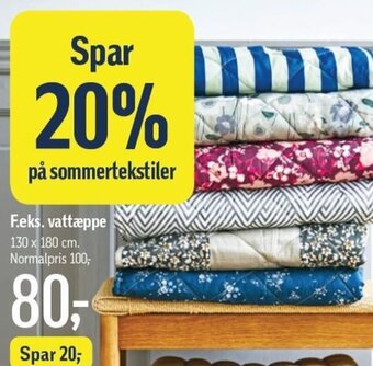 Føtex F.eks. vattæppe tilbud