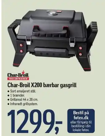 Føtex Char-Broil X200 bærbar gasgrill tilbud