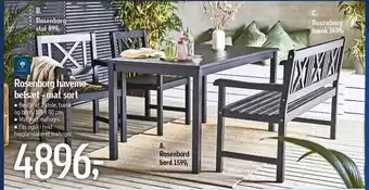 Føtex Rosenborg havemo-belsæt - mat sort tilbud