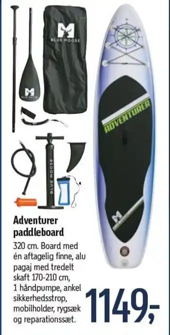 Føtex Adventurer paddleboard tilbud