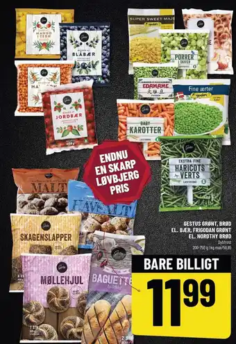 Løvbjerg GESTUS GRØNT, BRØD EL. BÆR, FRIGODAN GRØNT EL. NORDTHY BRØD tilbud