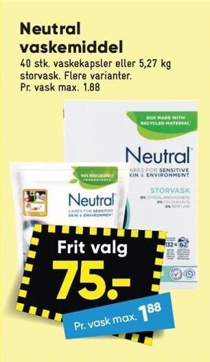 Bilka Neutral vaskemiddel tilbud