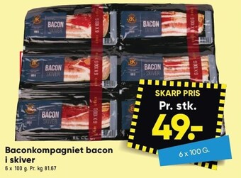 Bilka Baconkompagniet bacon i skiver tilbud