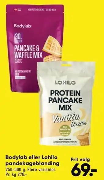 Bilka Bodylab eller lohilo pandekageblanding tilbud