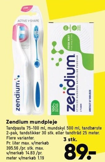 Bilka Zendium mundpleje tilbud