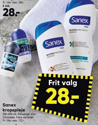 Bilka Sanex kropspleje tilbud
