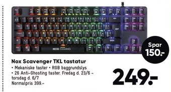 Bilka Nox scavenger tkl tastatur tilbud