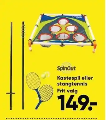 Spinout kastespil eller stangtennis