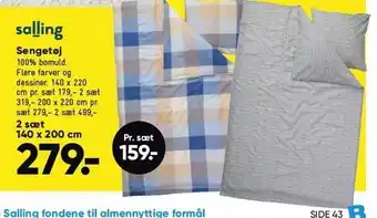 Bilka Salling sengetøj tilbud