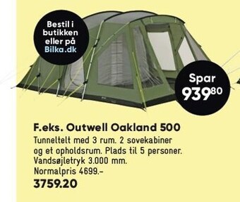 F.eks. outwell oakland 500