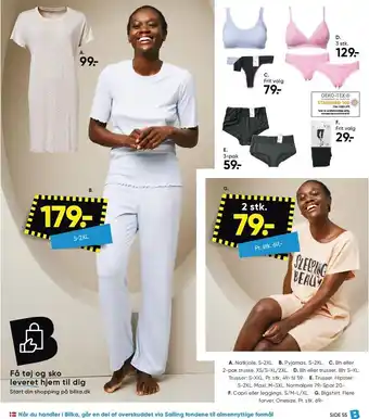 Bilka Natkjole, pyjamas, 2-pak trusse, bh eller trusser tilbud