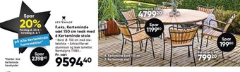 Bilka Spar 20% på alle kerteminde havemøbler tilbud