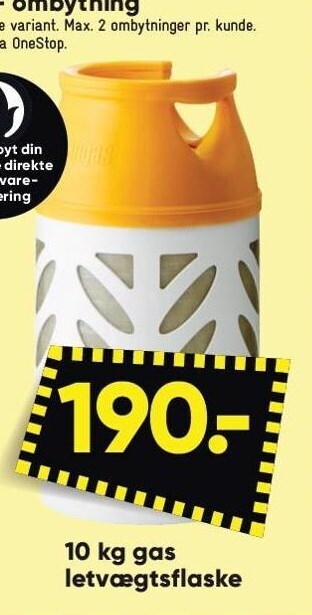 10 kg gas letvægtsflaske