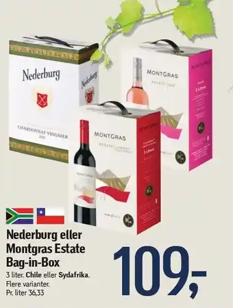 Føtex Nederburg eller montgras estat bag-in-box tilbud
