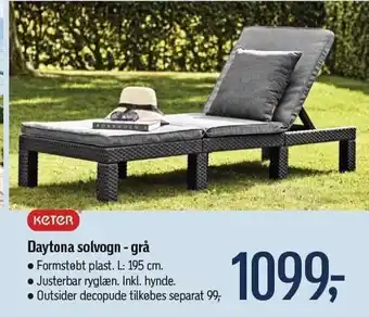 Føtex Keter daytona solvogn - grå tilbud