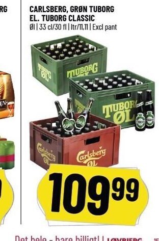 Løvbjerg Carlsberg, grøn tuborg eller tuborg classic tilbud
