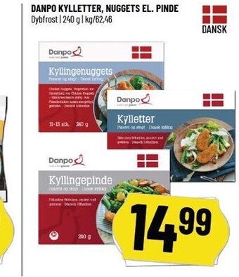 Danpo kyletter, nuggets eller pinde