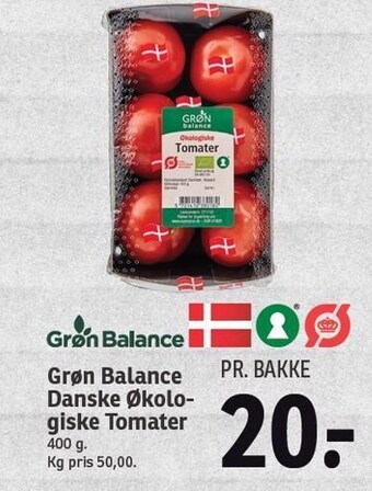 SPAR Grøn balance danske økologiske tomater tilbud