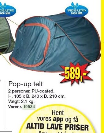 Harald Nyborg Pop-up telt tilbud