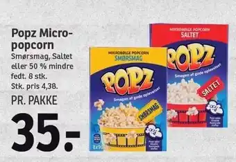 SPAR Popz micropopcorn tilbud