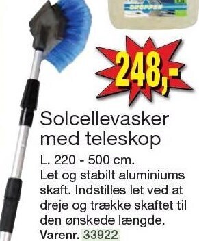 Solcellevasker med teleskop