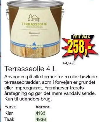 Harald Nyborg Terrasseolie 4 l tilbud