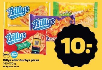 Billys eller Gorbys pizza