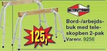 Harald Nyborg Bord-/arbejdsbuk med teleskopben 2-pak tilbud