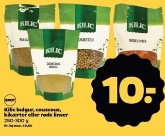 Kilic bulgur, couscous, kikærter eller røde linser