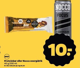 Proteinbar eller Nocco energidrik