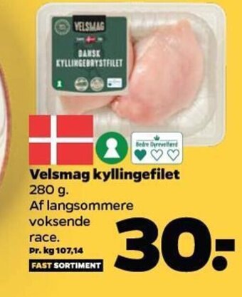 Netto Velsmag kyllingefilet 280 g. tilbud