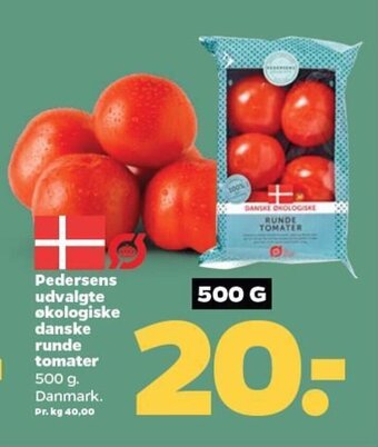 Netto Pedersens udvalgte økologiske danske runde tomater tilbud